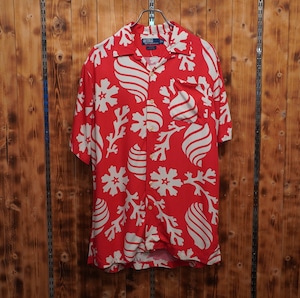 ralphlauren adams レーヨン 開襟シャツ S/ラルフローレン オープンカラーシャツ アロハシャツ
