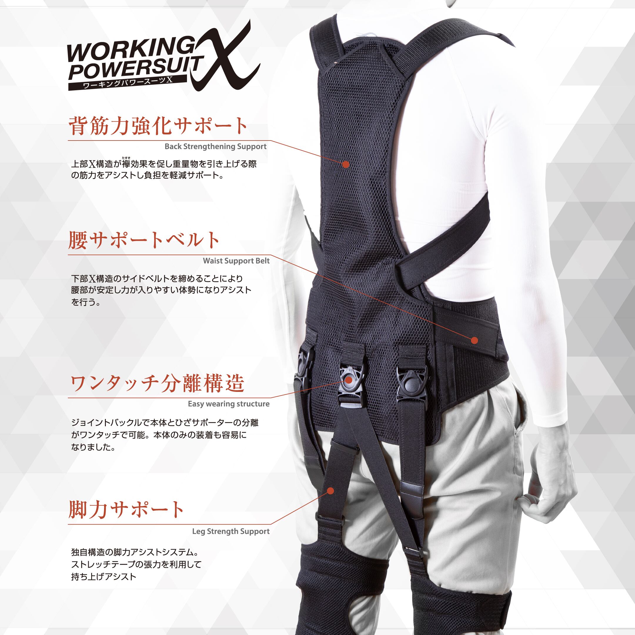 M かいりき君 ぶれる アシストスーツ 筋肉負担軽減 家事育児にも