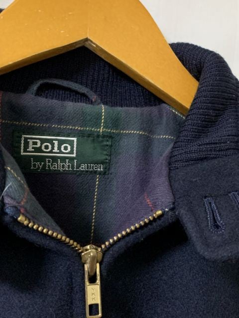 1980's Solid Color Design Wool Zip-Up Jacket "Ralph Lauren"