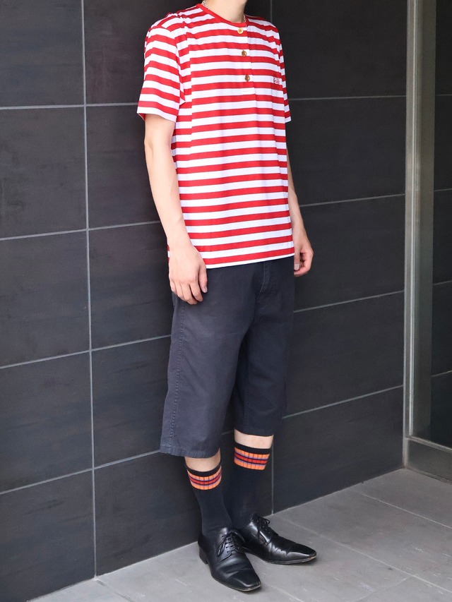 【loewe】border henley neck top
