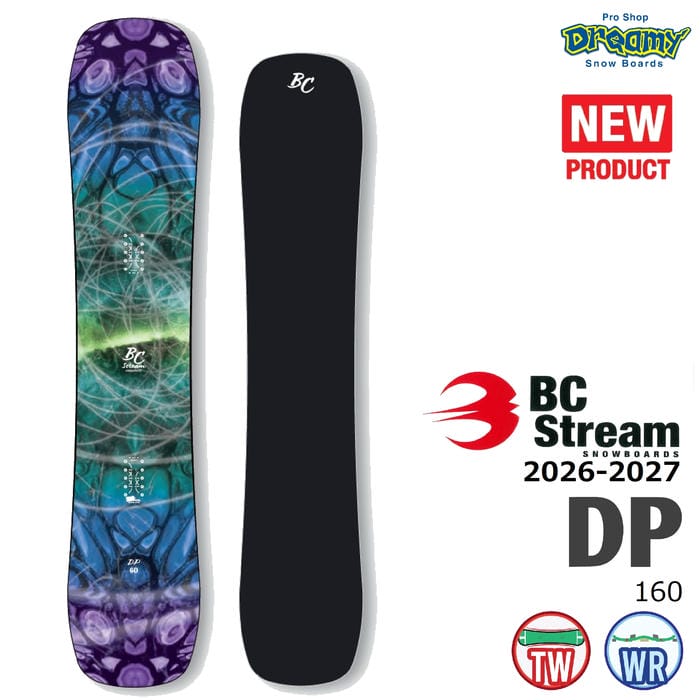 BC STREAM DR 162W 24-25年 スノーボード　パウダーボード 26-27 BC STREAM DP ツイン ダブルロッカー パウダー オールマウンテン