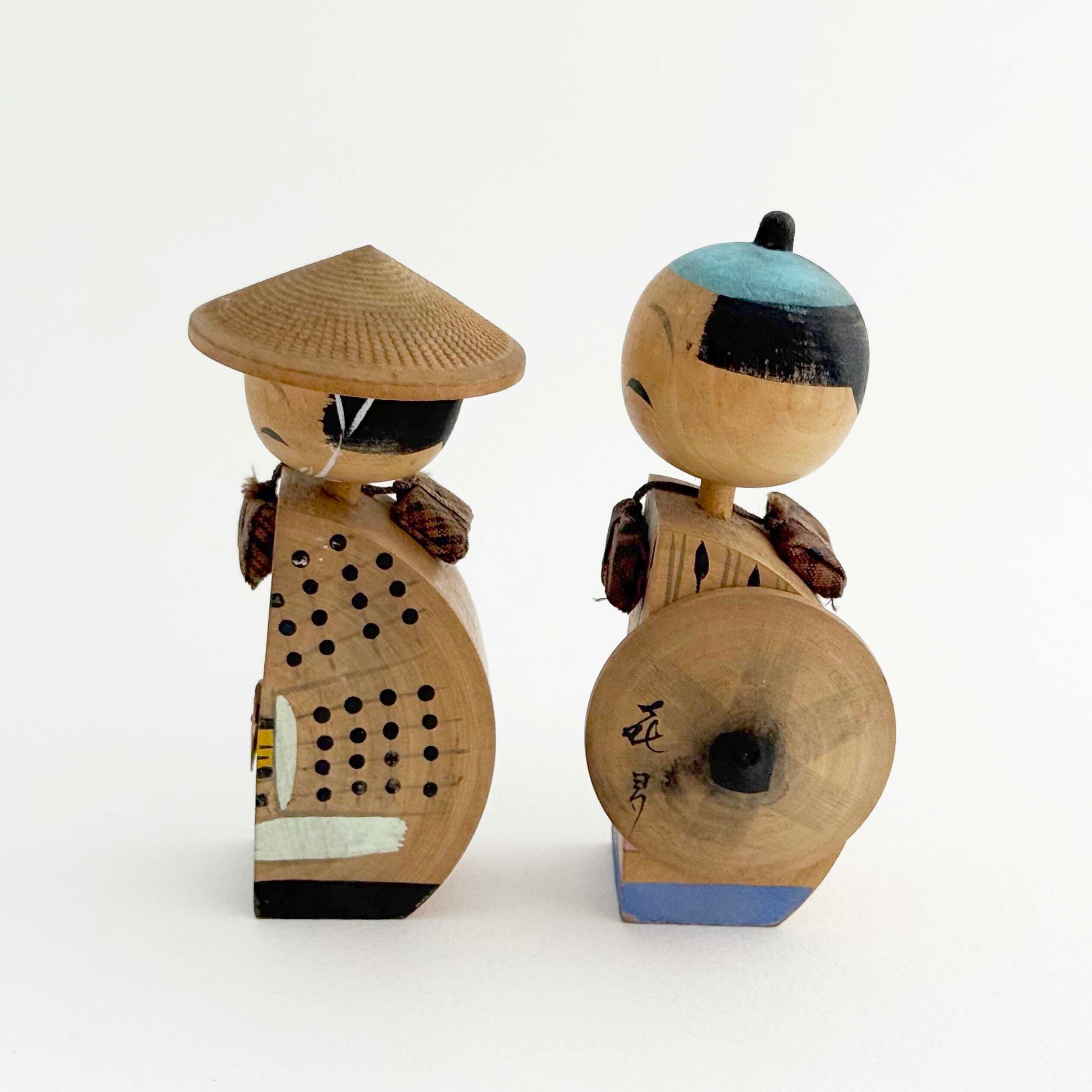 弥次喜多こけし（2体ペア）