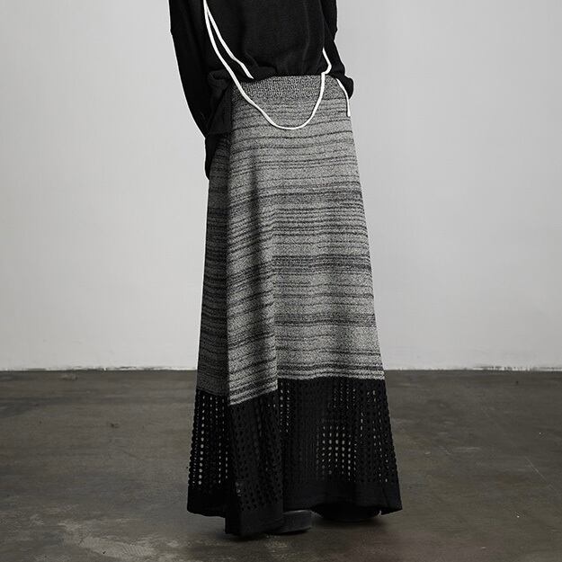 Switching design long skirt S222