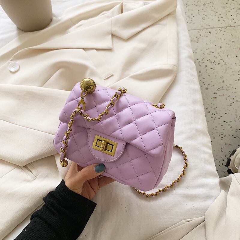 チェーンバッグ女性のクロスボディバッグ2020人気の新しいネット赤いファッション菱形刺繍糸ショルダーバッグワイルドスモールスクエアバッグ Tiancai_Wing_Bag8229922