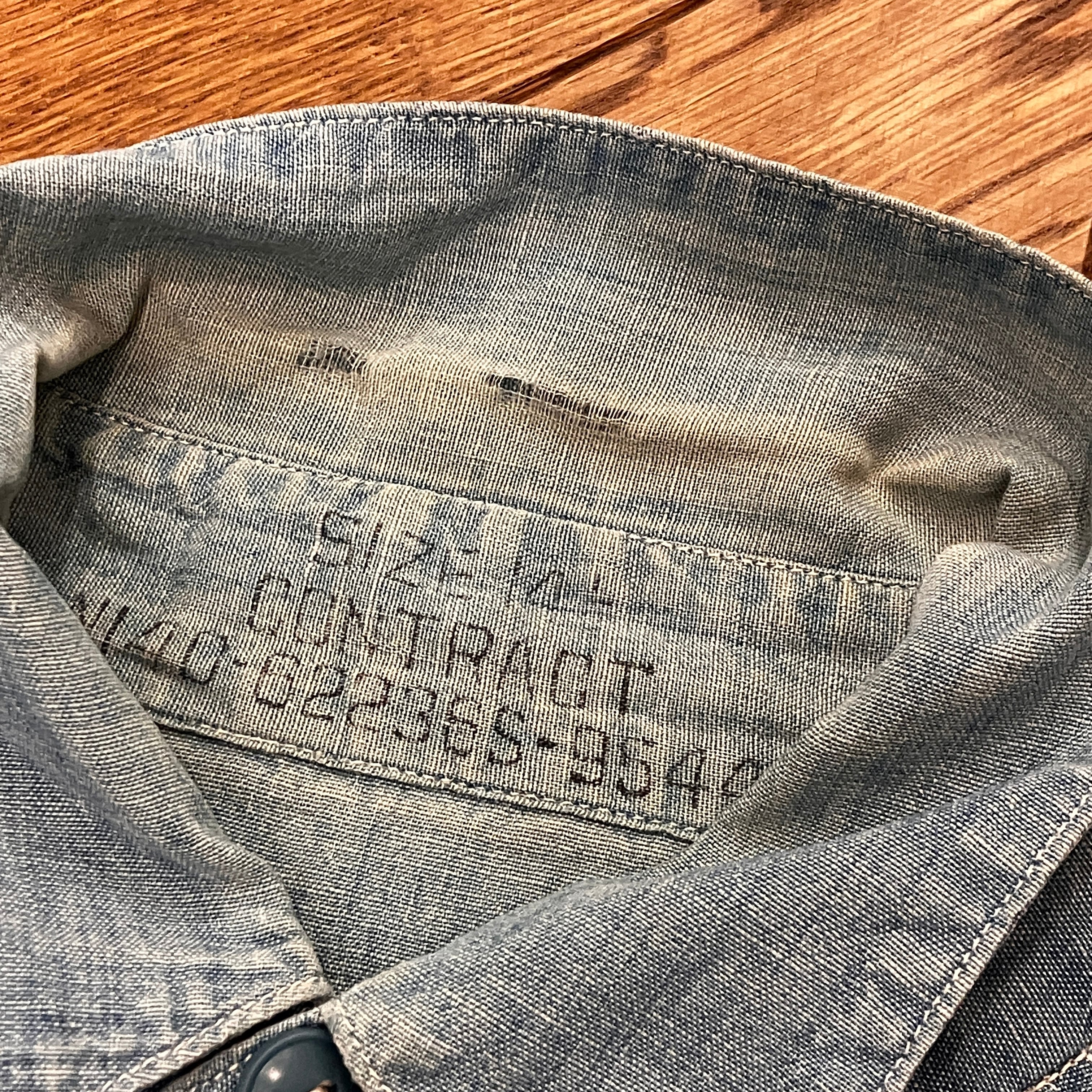 ①1950'S VINTAGE US NAVY CHAMBRAY HAND PAINT | safarionline