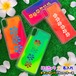 肉球フォント 名入れ ネオンサンド iPhoneケース