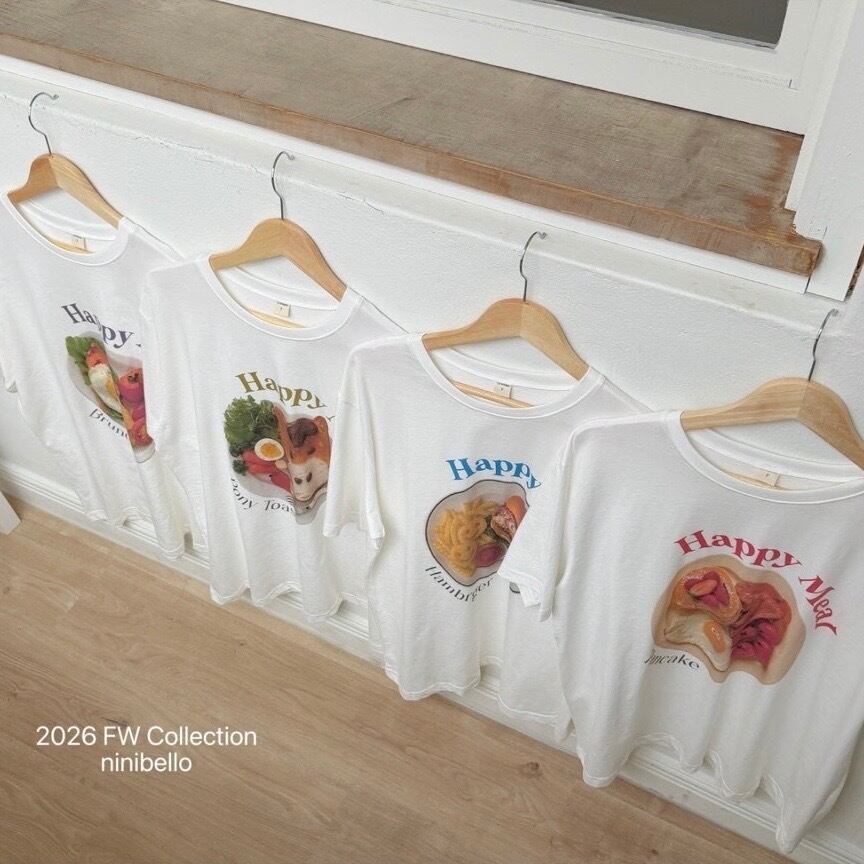 送料無料【予約】/ adultハッピーミール半袖Tシャツ / ninibello