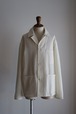 nonnotte " ウールコットン縮絨差ツイードサッカー3 POCKET SHIRT JACKET(Cloud Cream)"