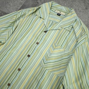 tommy bahama multi stripe silk open collar shirt