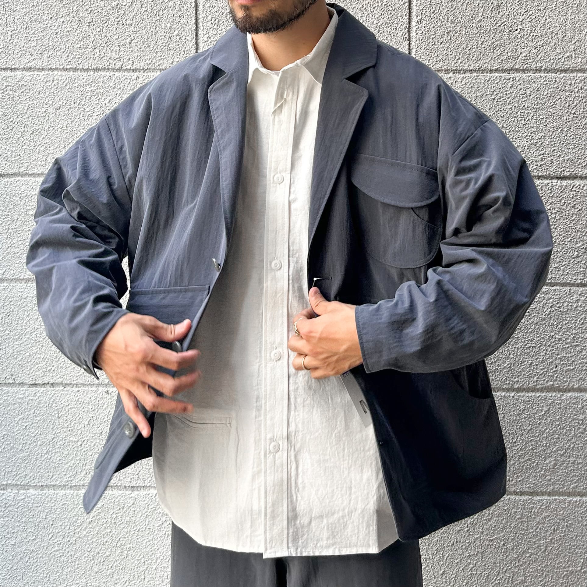 NOROLL NORMAL L/S SHIRT - WHITE / ノーロール ノーマル シャツ ホワイト