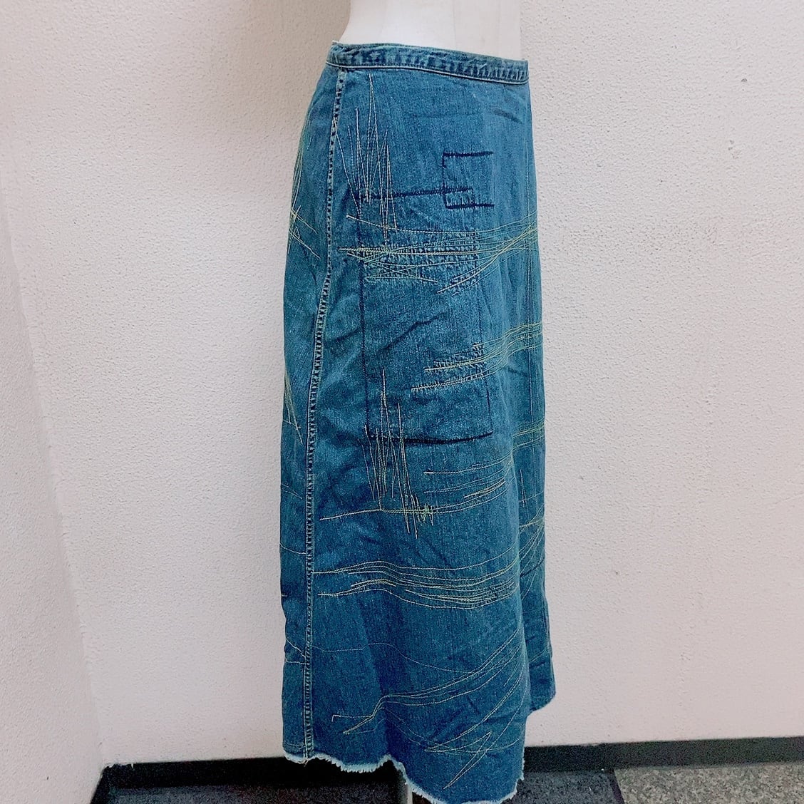 ヒステリックグラマー デニムスカート ダメージ刺繍 HYSTERIC GLAMOUR