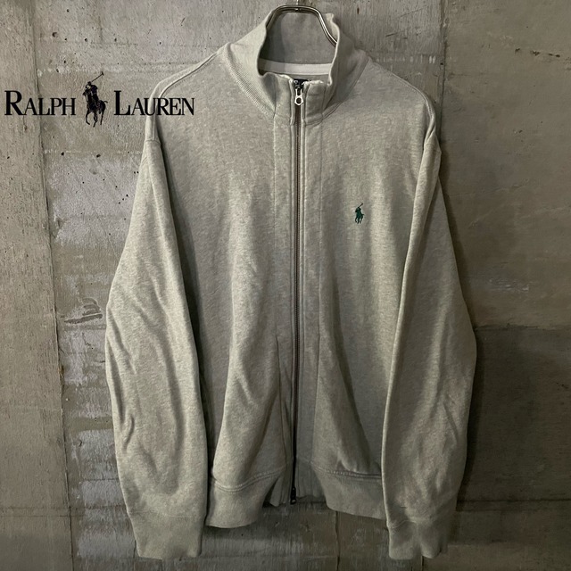 〖Polo Ralph Lauren〗90's logo embroidery fullzip sweat/ポロラルフローレン 90年代 ロゴ刺繍 フルジップ スウェット/xlsize/#0307