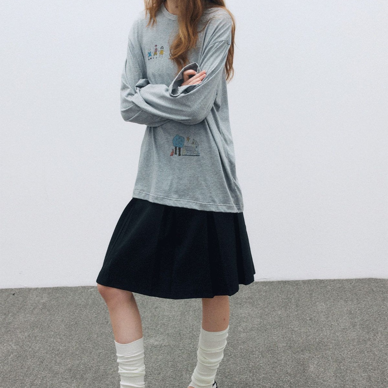 Illustration Print T-Shirt【4color】 T3550