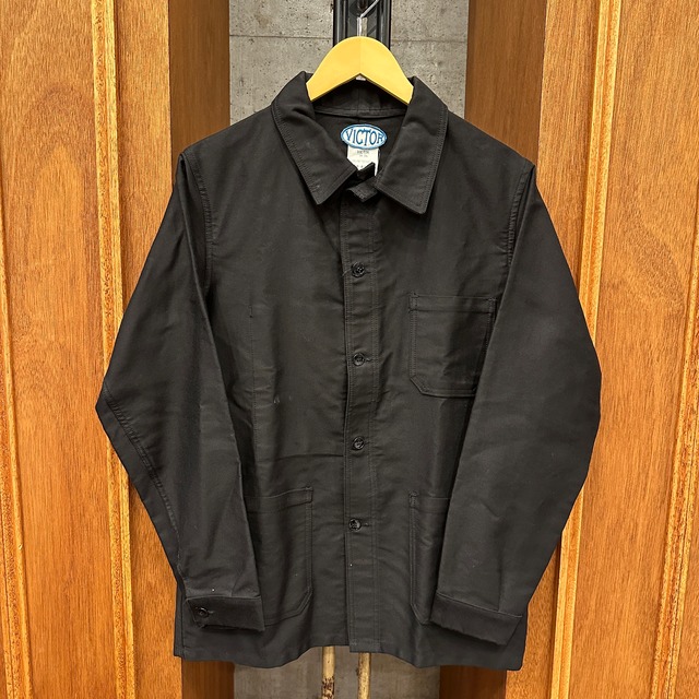 VICTOR BLACK MOLESKIN JACKET 44 ⑧