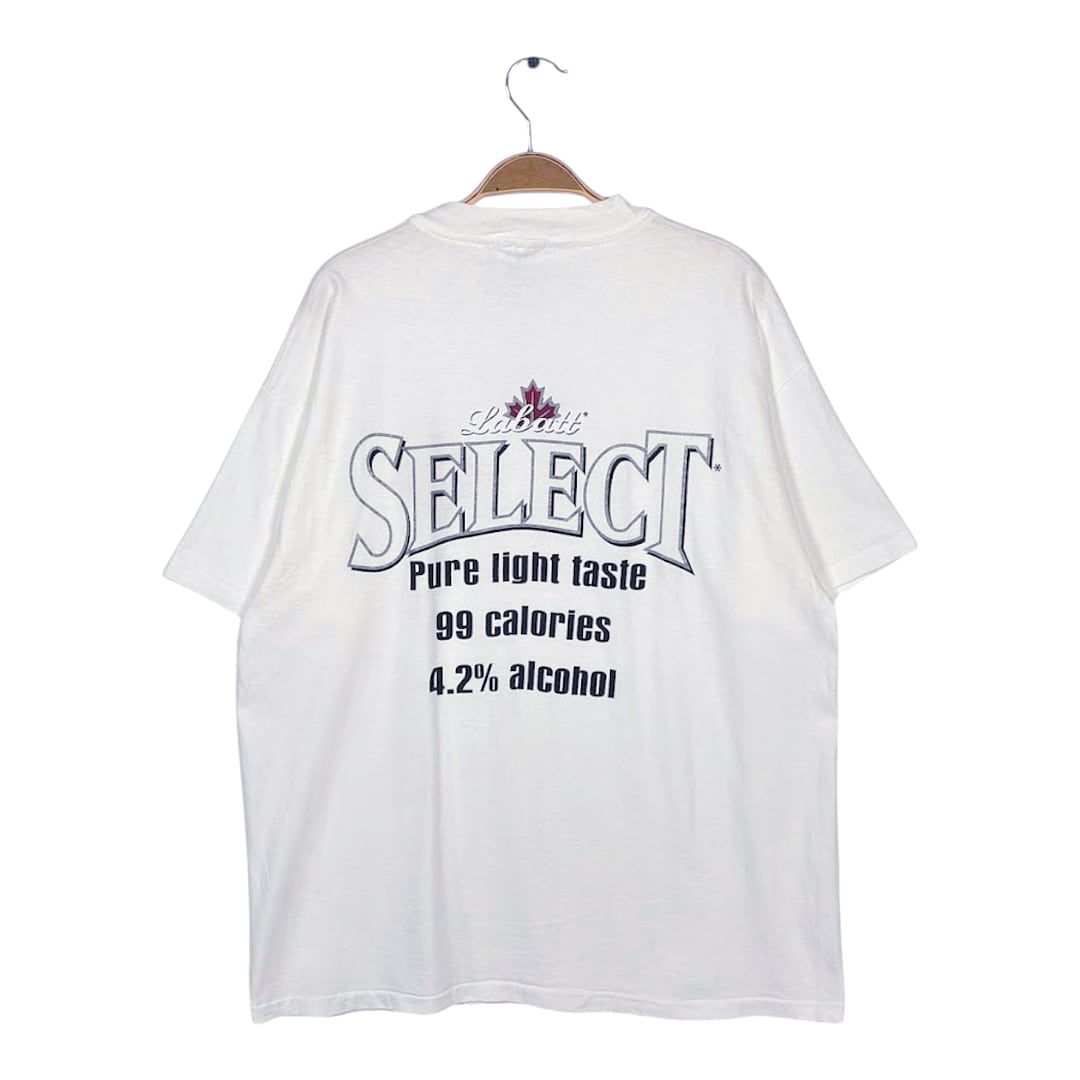 90s ビールメーカー ラバットビア USA製 ヴィンテージ Tシャツ 企業系 ホワイト シングルステッチ 販促 ノベルティー LABATT サイズXL BZ0622