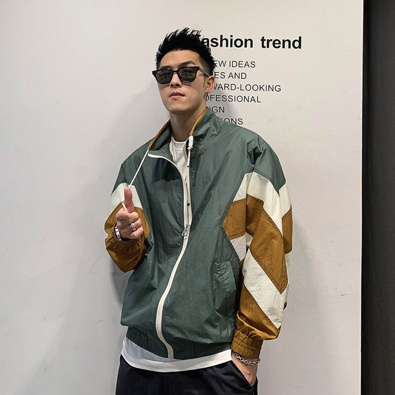 カラージャケット カジュアルスプリングトップス 春物 ステッチ Xu_Tailang84951756189