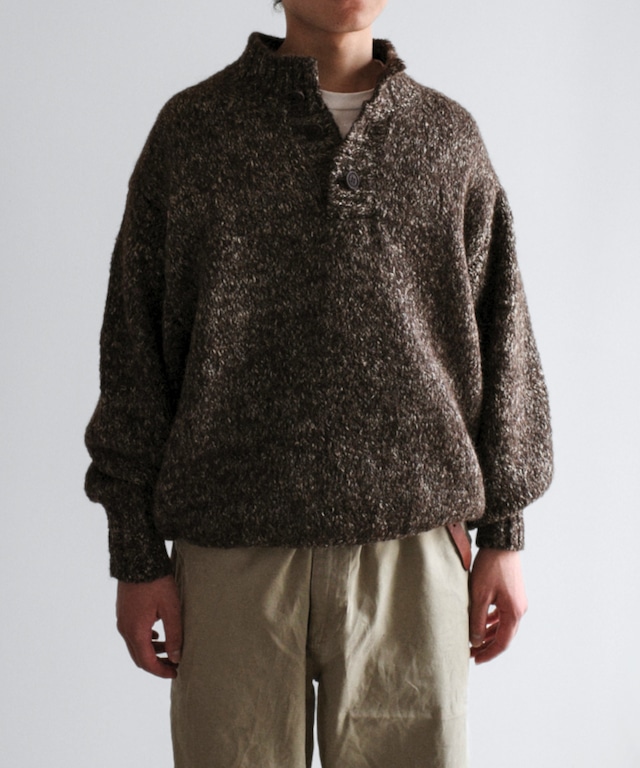 Kota Gushiken / KGAW26-K01 BLOUSING BALLOON SLEEVE WITH RAW LINEN(BROWN)