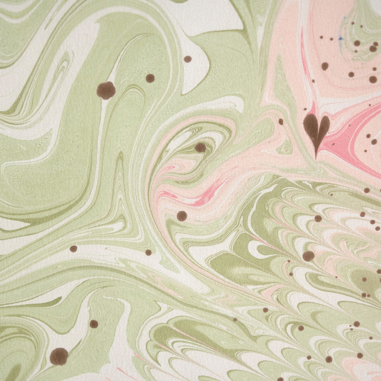 《ピスタージュ×ストロベリークリーム》❤︎マーブル柄〜洗えるきもの（シルジェリー）〜