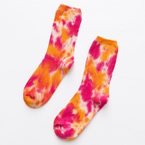 TIE-DYE socks -orange×ｍagenta タイダイソックス オレンジ×マゼンタ
