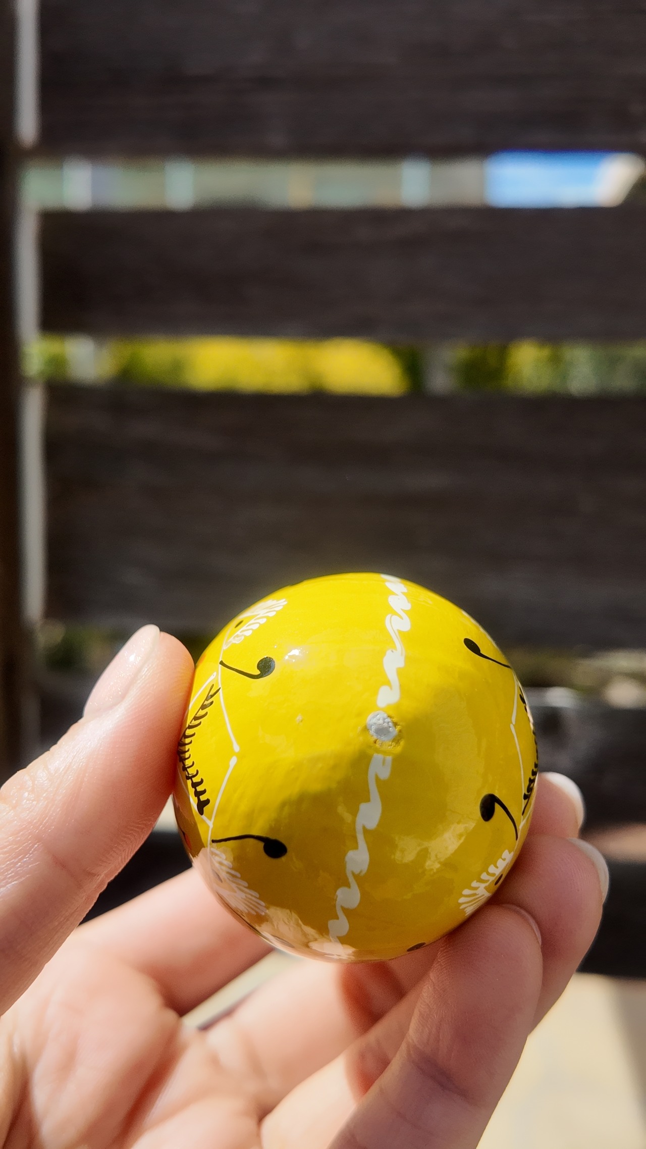 装飾用木製プィサンカ（イースターエッグ）with stand　コロミヤモデル - 9