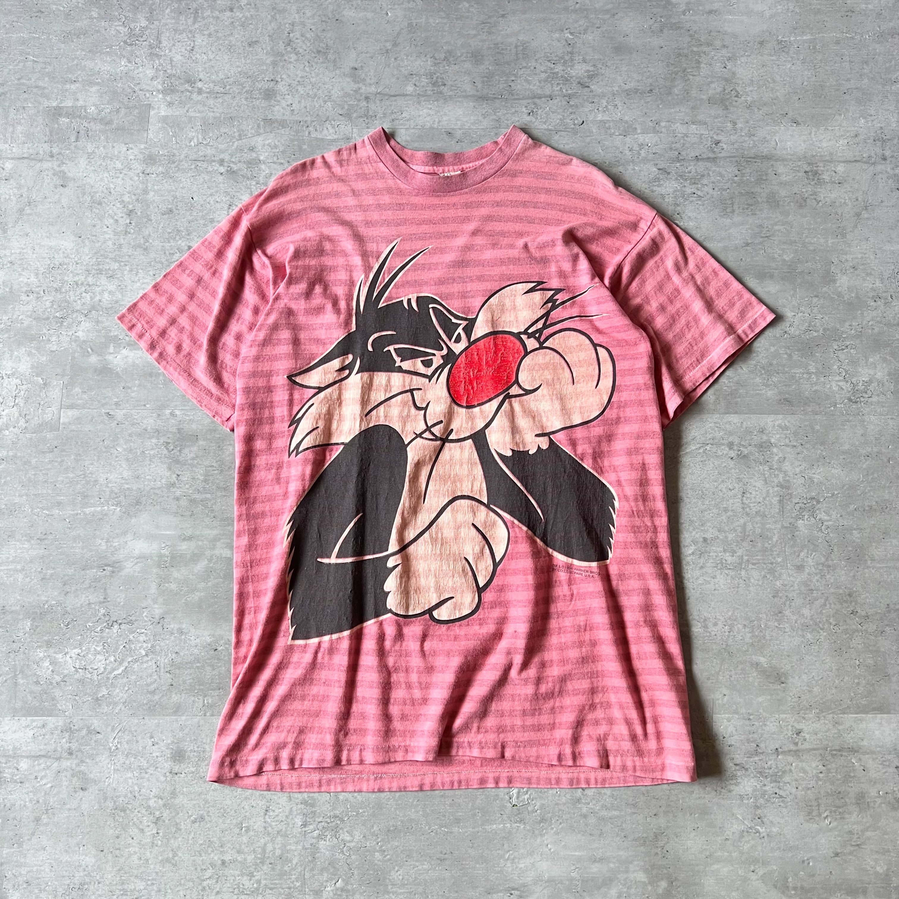 コットン100%色90年代 JERRY LEIGH LOONEY TUNES ルーニーテューンズ SYLVESTER CAT シルベスターキャット タイダイ柄 キャラクタープリントTシャツ USA製 ヴィンテージ /eaa317184