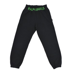 【Palm Angels】SEASONAL LOGO SWEATPANTS(BLACK/GREEN)