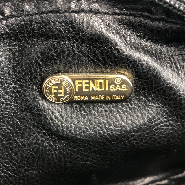 FENDI フェンディ ズッカ ショルダーバッグ ブラウン ロゴ PVC レザー ミニバッグ ラウンド vintage ヴィンテージ オールド 4wmehy