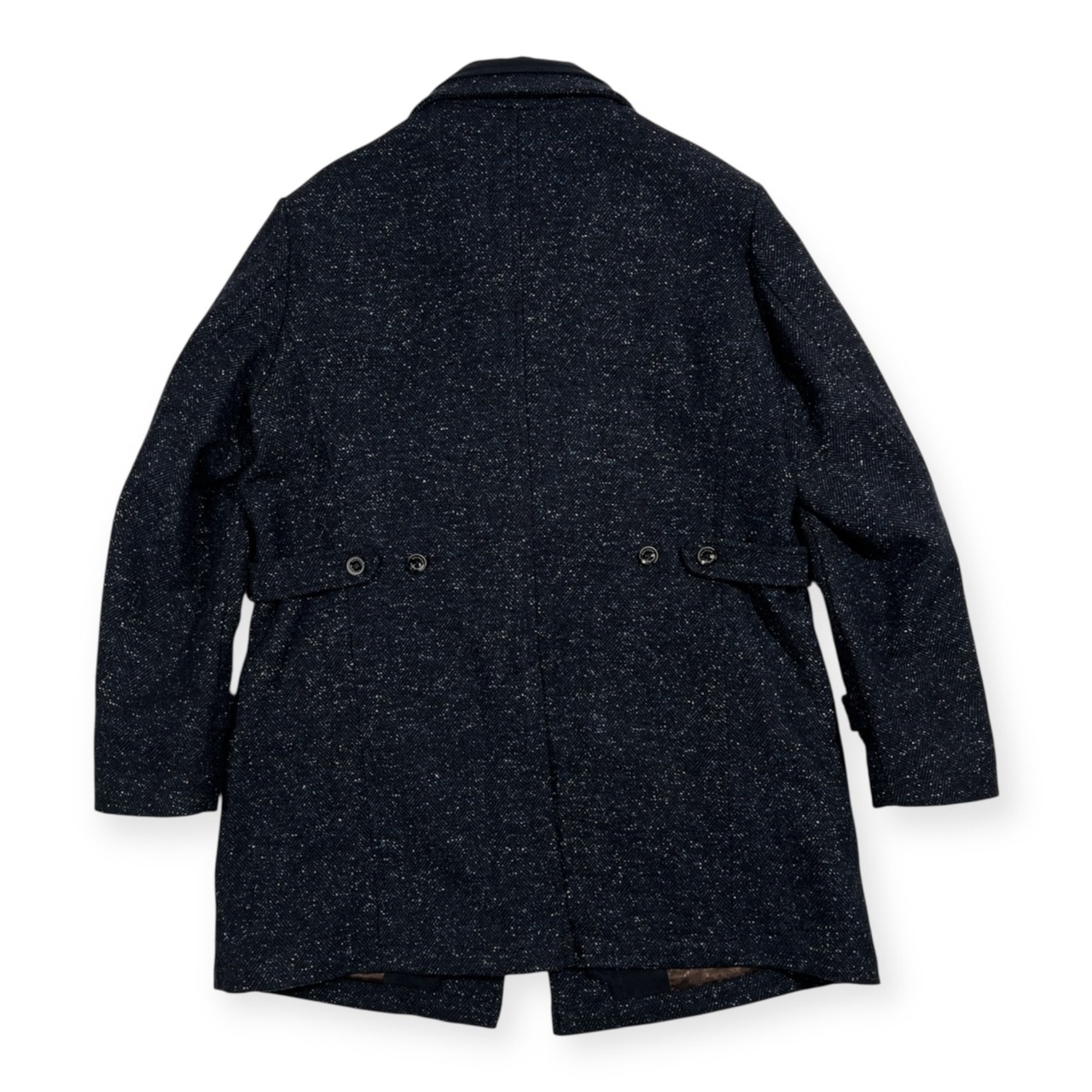 Wilkes Bashford ウィルクスヴァシュフォード ツイード ヘリンボーン コート 裏地ペイズリー サイズ M /LE.MA.TEXイタリア生地/タカキュー