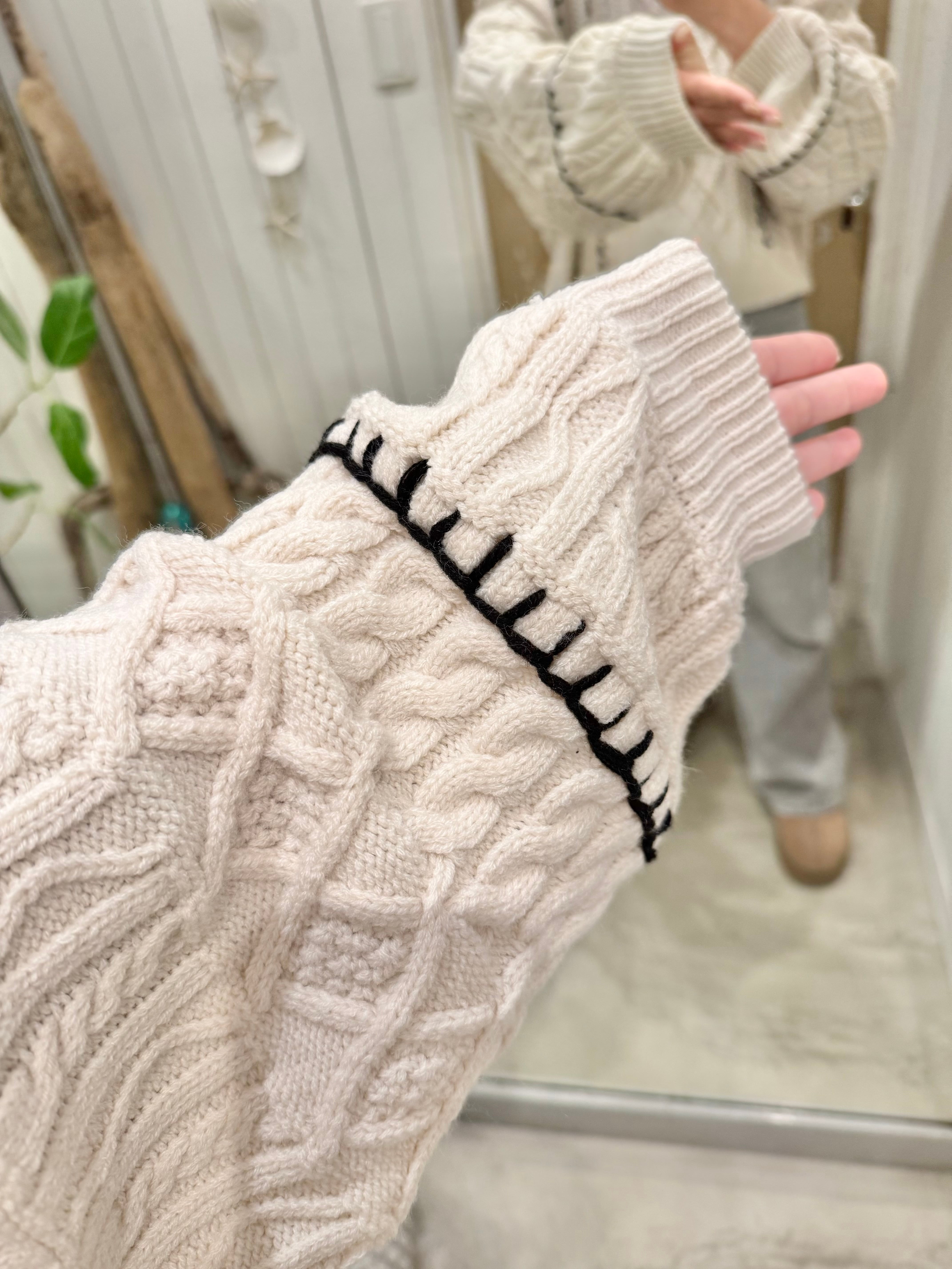 【レディース】ステッチケーブルニット ¥5,990(6,589)