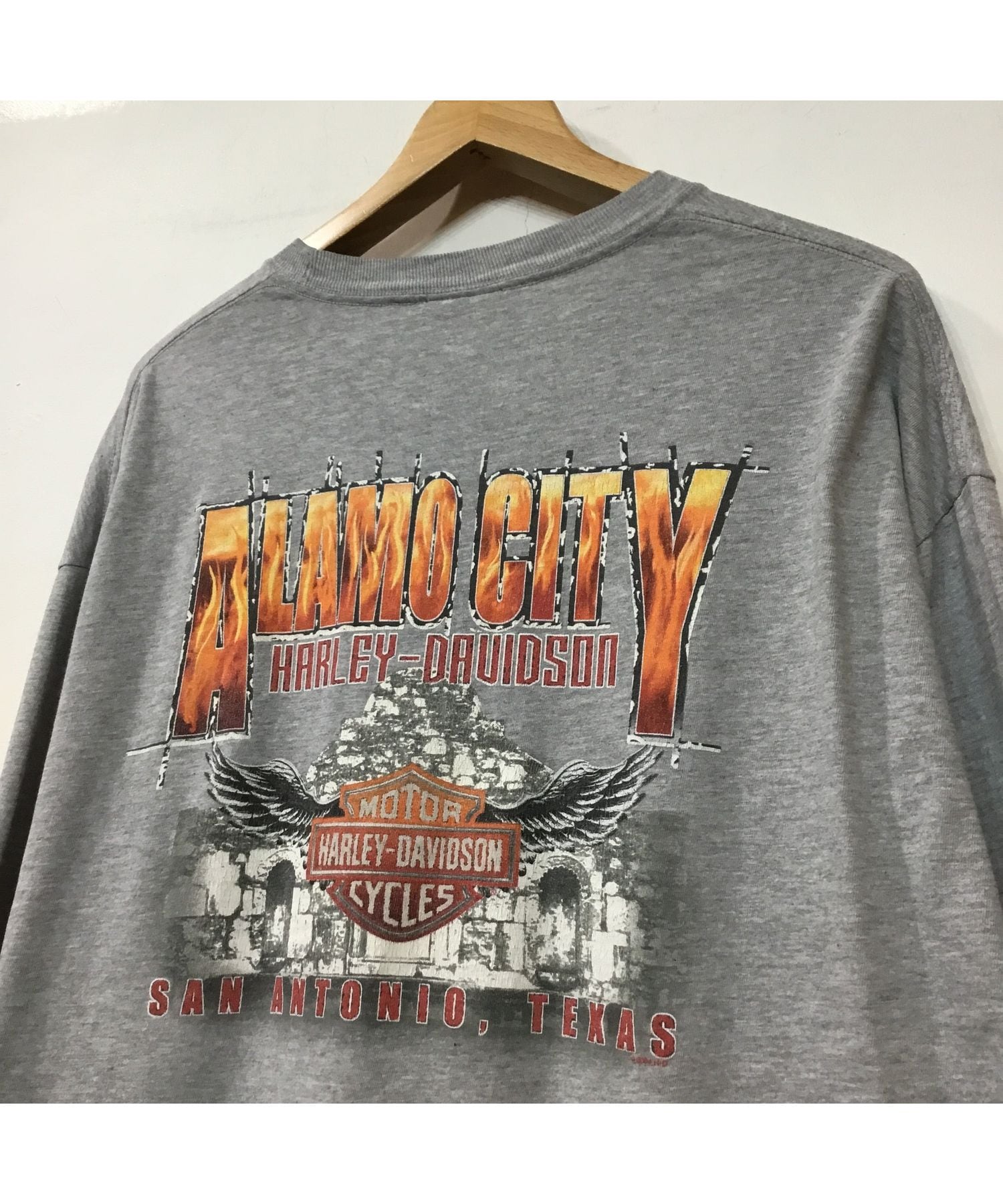 04 Harley-Davidson ハーレーダビッドソン 長袖Tシャツ グレーTシャツ