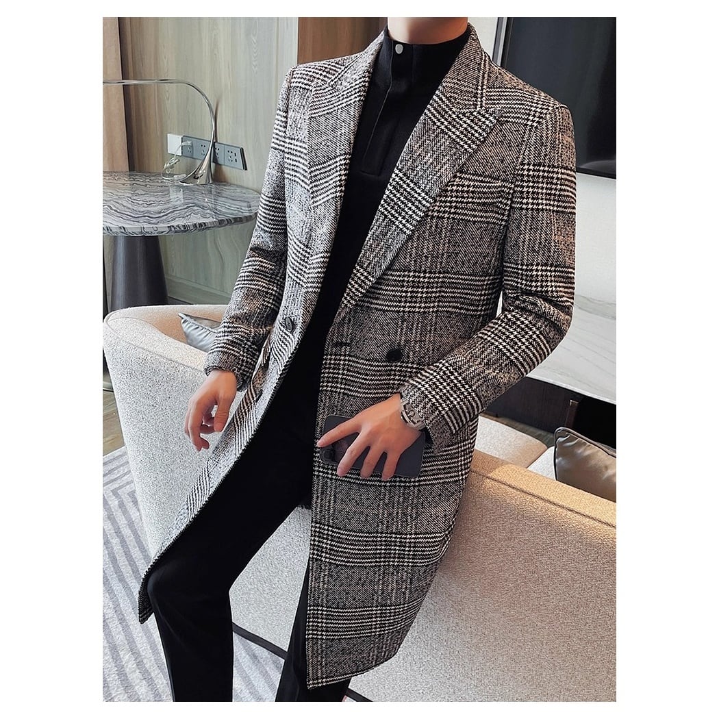 ダブルブレスト ロング丈 テーラード ジャケット 2color OJ0657 | R-Base