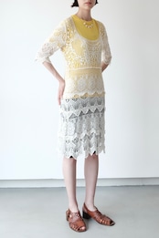 floral lacy mini dress