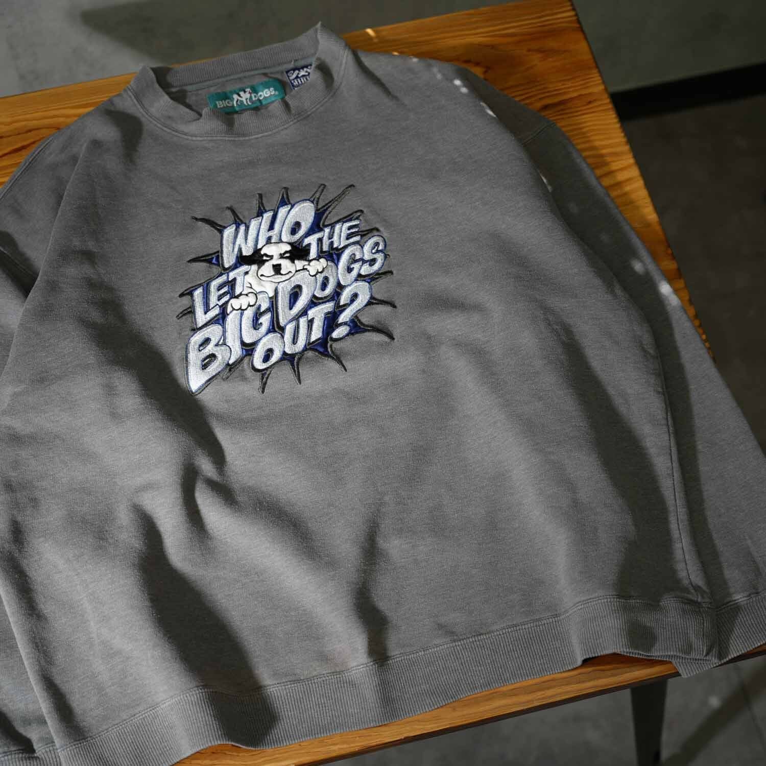 古着 90s～00s BIG DOGS ビッグドッグス 刺繍ワッペン スウェット