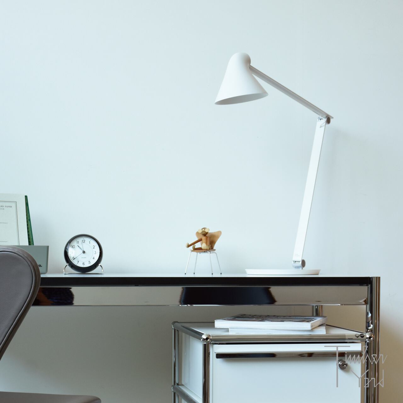 Table Clock / STATION / Black / Φ110mm / アラーム / スヌーズ / LED