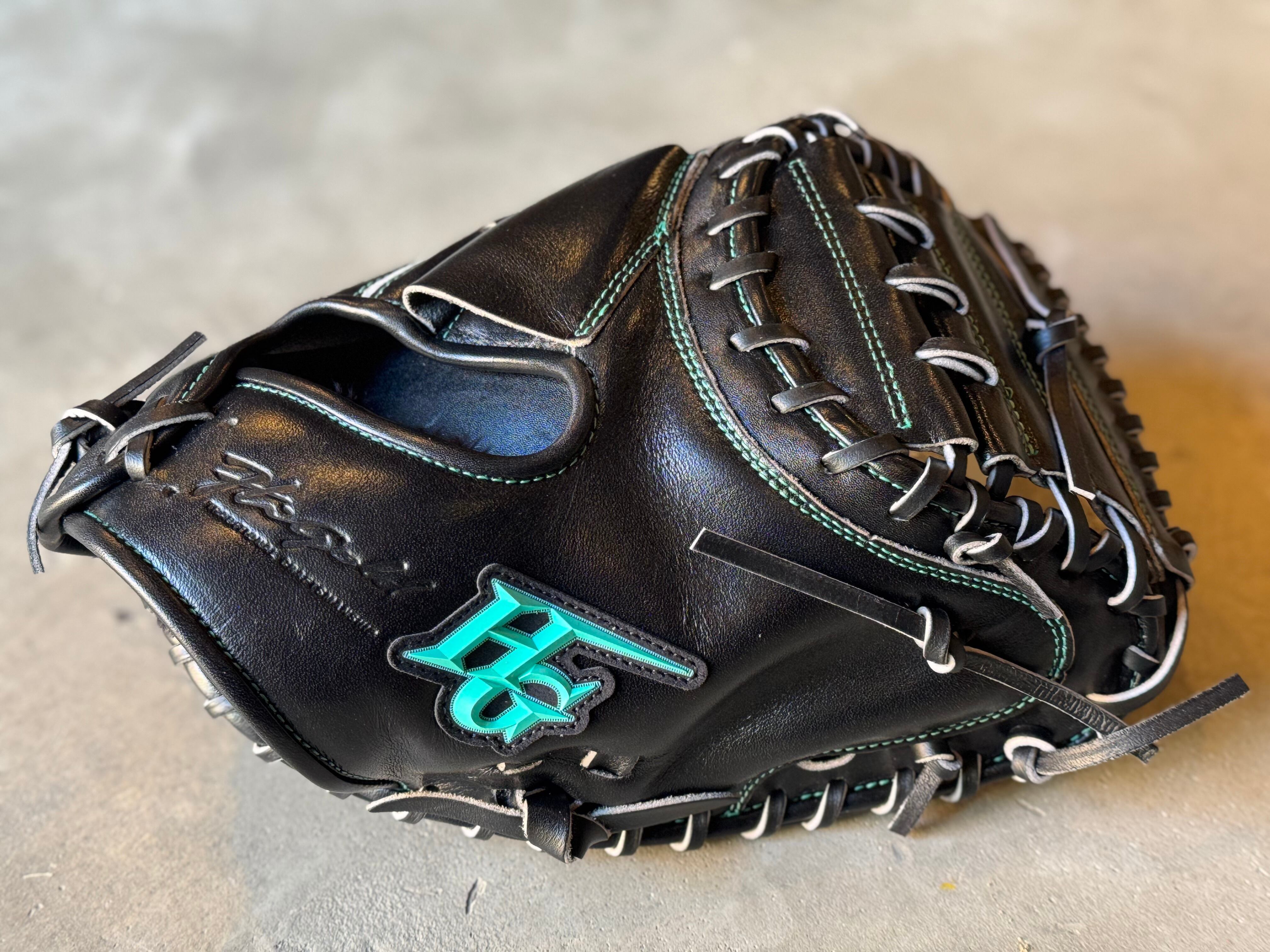 HI-GOLD（ハイゴールド） 限定 グリーンラベル　軟式 ミット キャッチャーミット　ケース付き R】 野球 ハイゴールド 軟式キャッチャーミット 己極 SRレモンイエロー