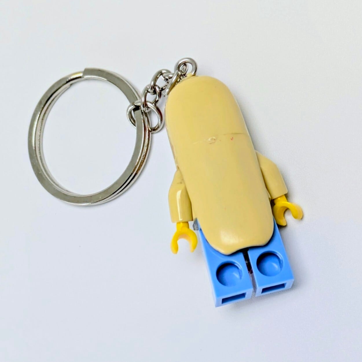 ★ブロックフィギュアキーホルダー★【 ホットドッグくん！】〚アメリカン雑貨 アメトイ〛