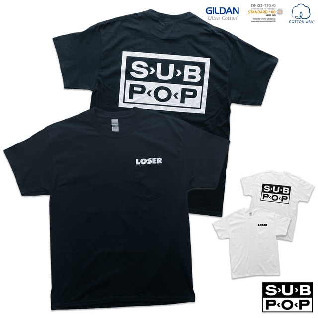 SUB POP 「LOSER 」 「オルタナ　ロック　グランジ　バンド」 ポケTシャツ 「ポケットTシャツ」【GILDAN USA】　2300-subpop-lsrpc