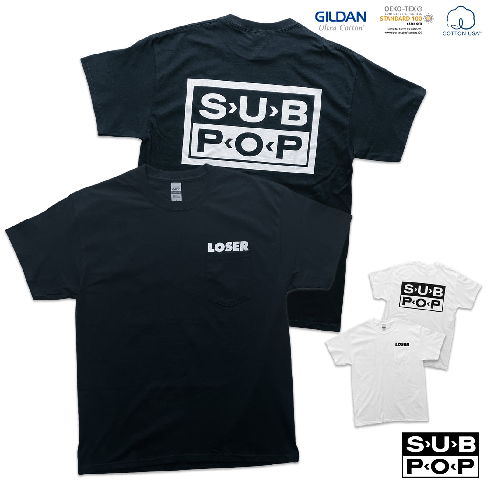 SUB POP 「LOSER 」 「オルタナ ロック グランジ バンド」 ポケTシャツ 「ポケットTシャツ」【GILDAN USA】  2300-subpop-loser | oguoy/Destroy it Create it Share it