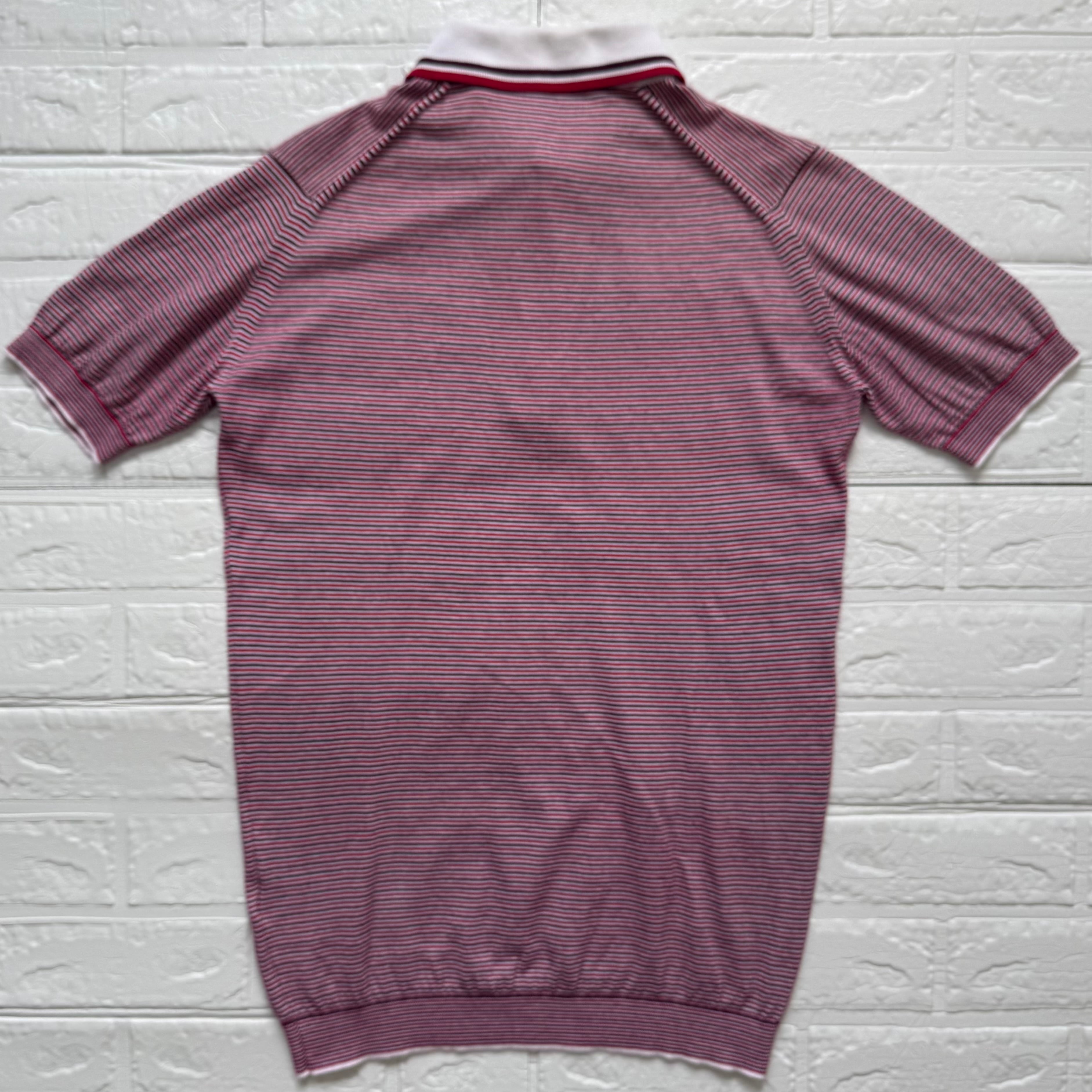 JOHN SMEDLEY シーアイランドコットン マルチボーダー 半袖 ニット