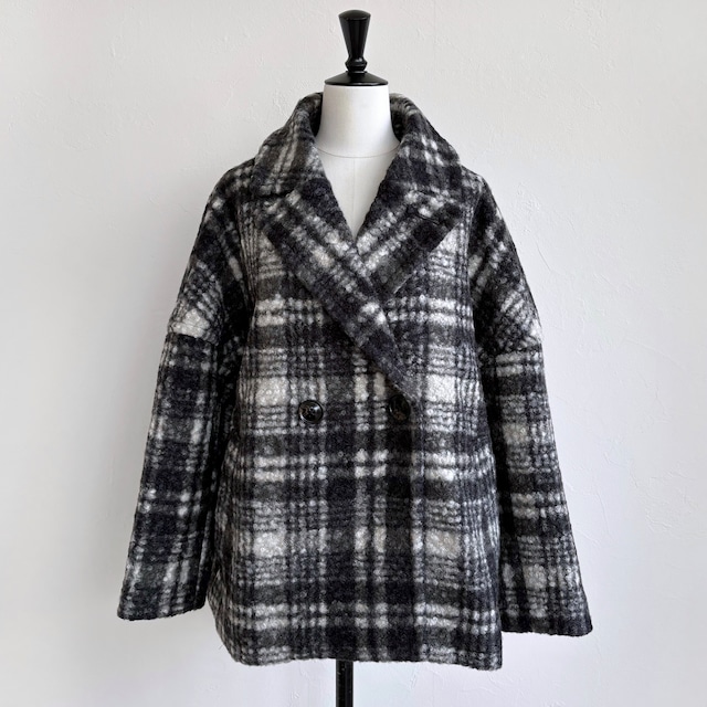 〈SELECT〉クラシックチェックコート a79-025