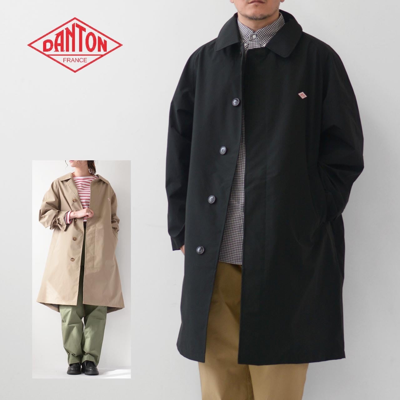 DANTON [ダントン] M's 3LAYER CLOTH BALMACAAN COAT [DT-A0288TLY] 3