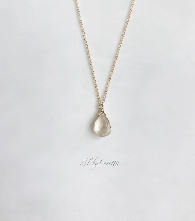 オレゴンサンストーン 14kgf drop necklace