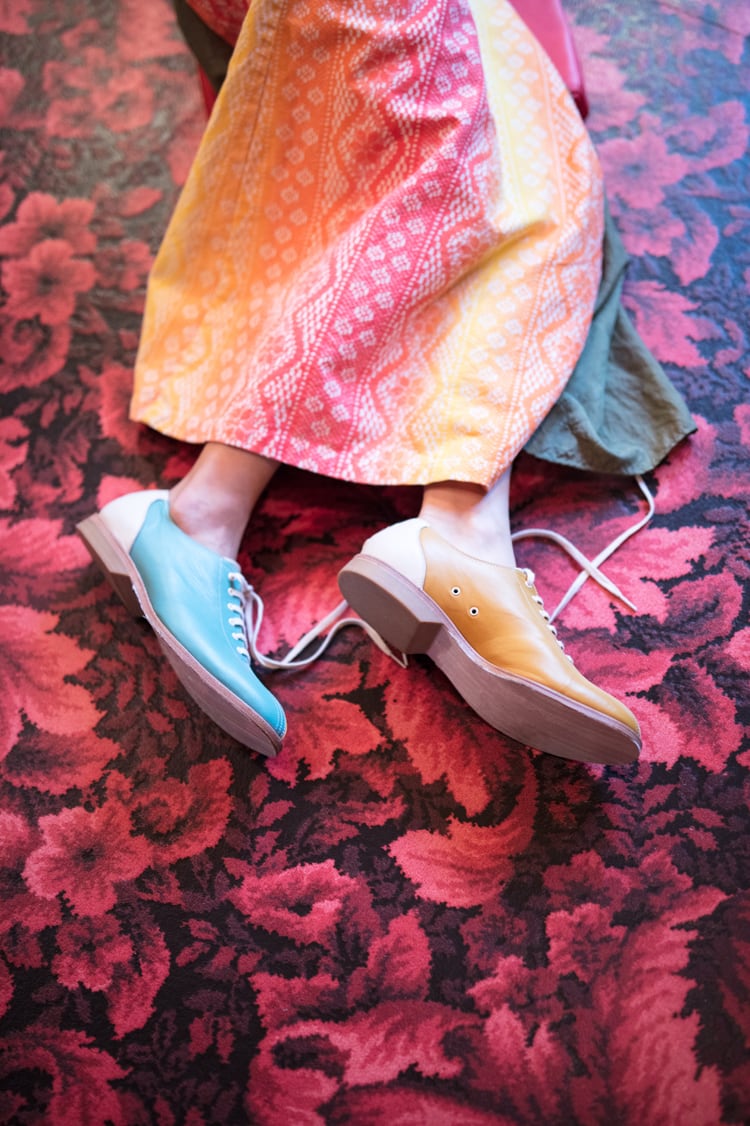 7 to 10 PINS SHOES TURQOISE x MUSTARD | TUITACI OFFICIAL ONLINE STORE