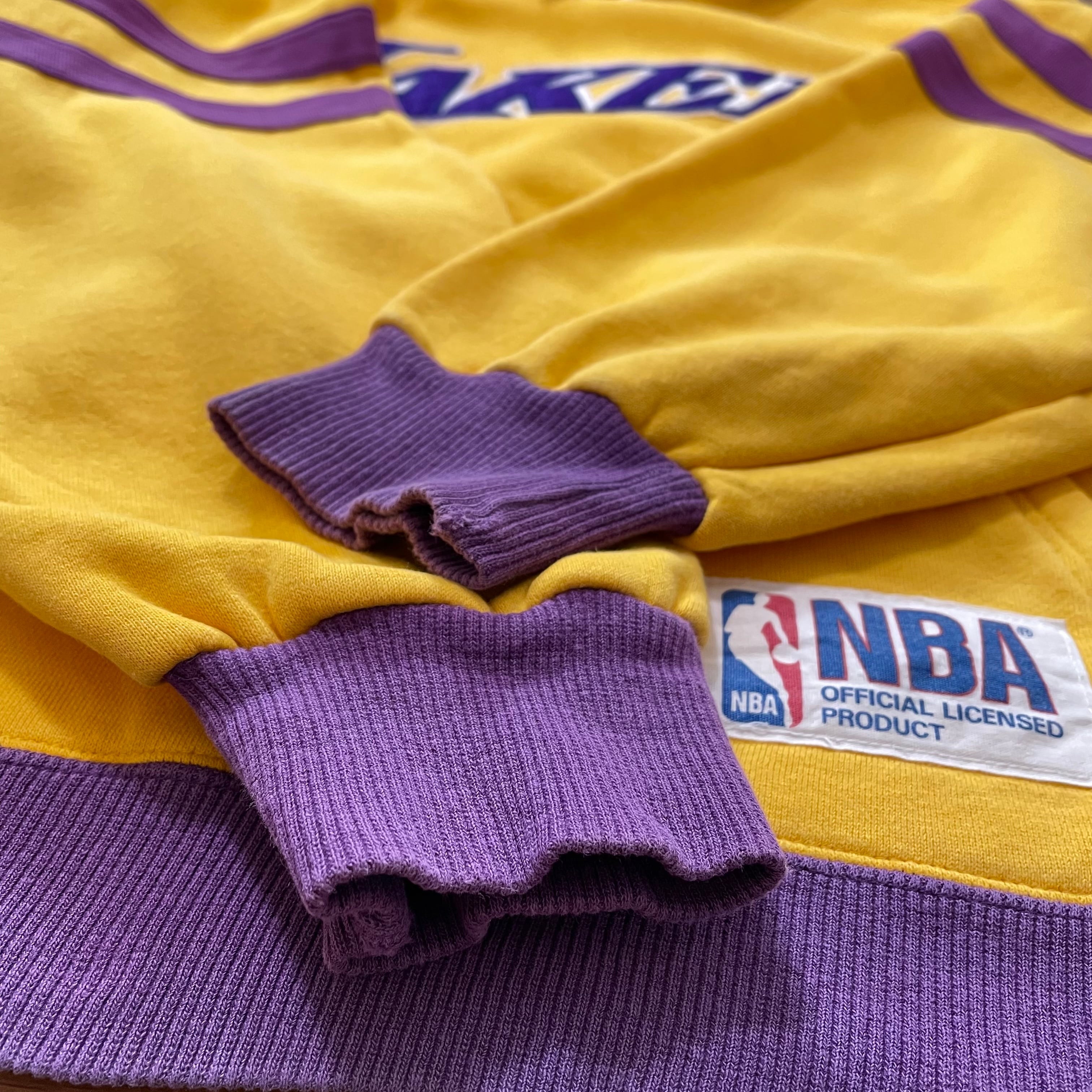 NBA】90s 日本製 希少 レイカーズ Los Angeles Lakers 刺繍ロゴ