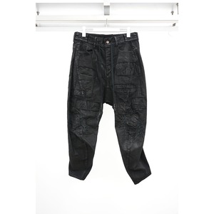[D.HYGEN] (ディーハイゲン) ST107-0324A Product Coated Stretch Denim Damage Repair Cropped Pants