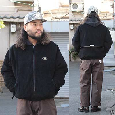 FLUTTER】Corduroy Padded Bomber Jacket -BLACK（フラッター