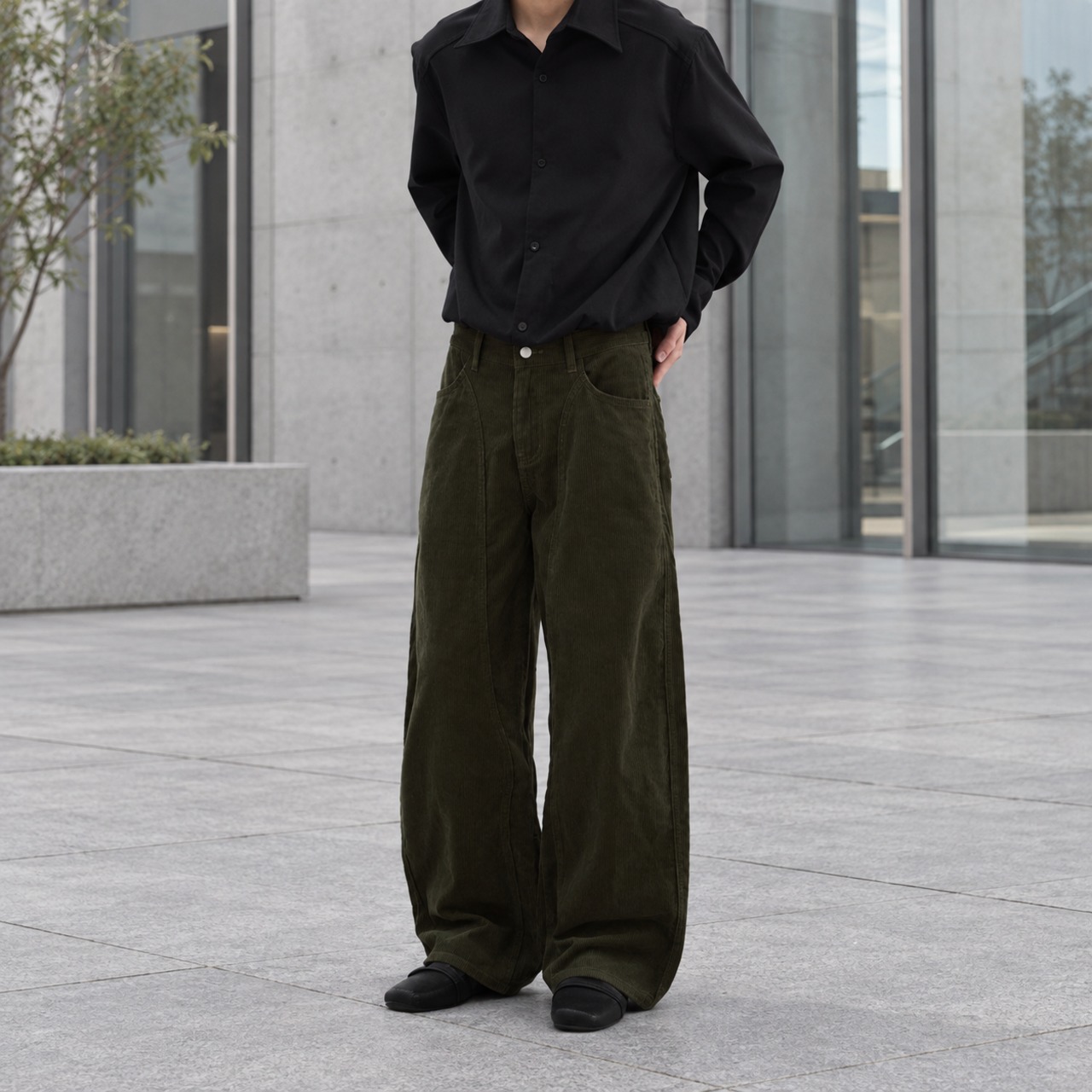 Curved Seam Wide Pants / XS–2XL　TB2630・画像7