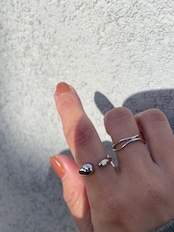 S925 hoso double line ring