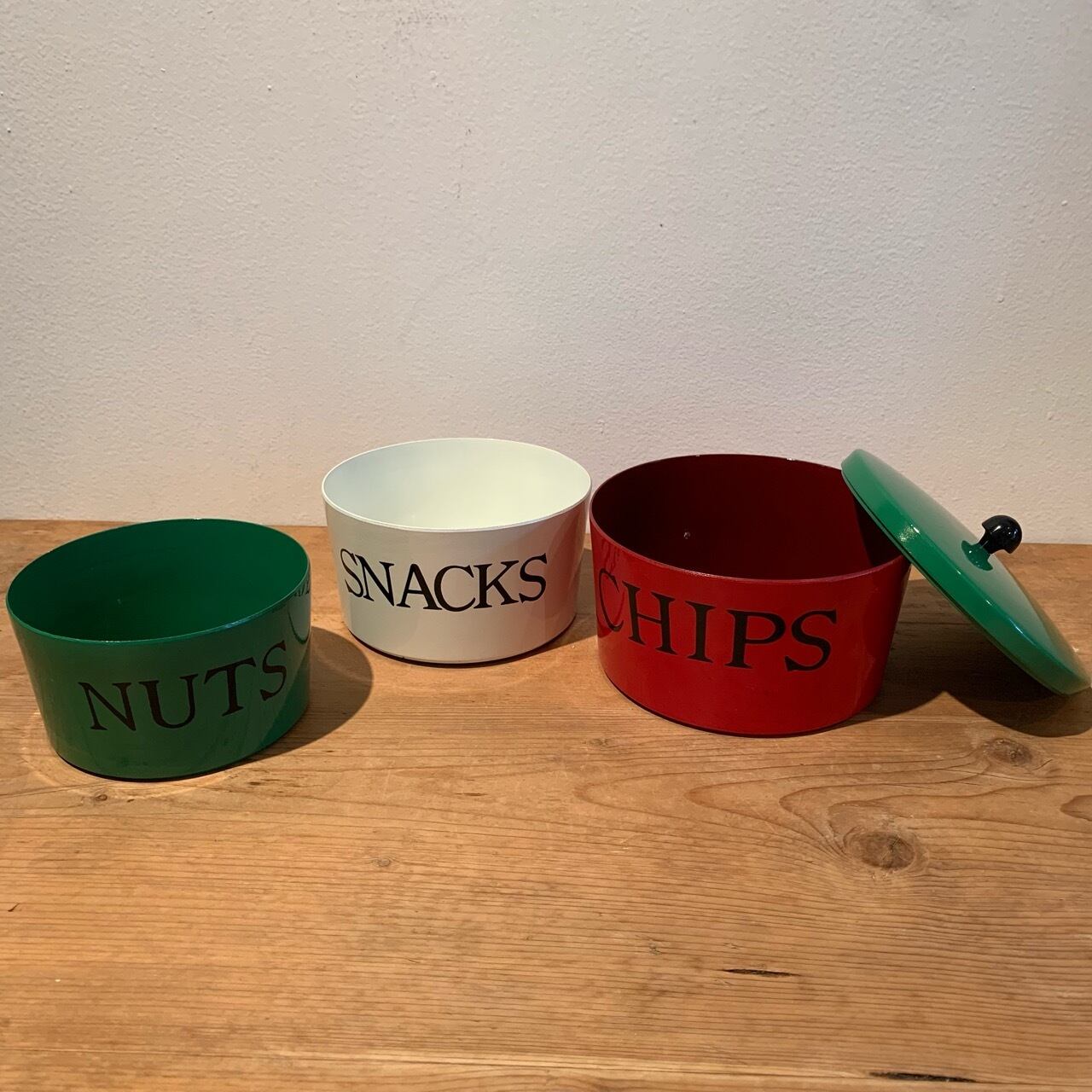 USA ビンテージ snack bowl 3段蓋付きスナックボウル 積み重ね式
