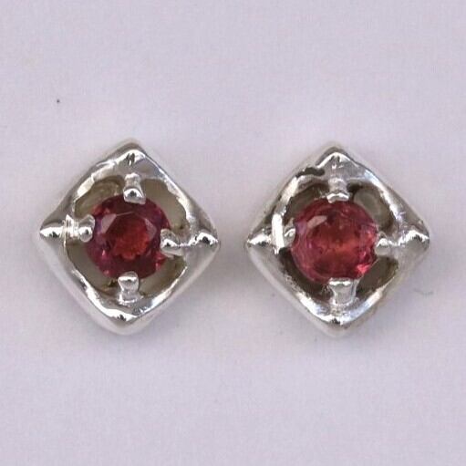 スクエアピアスピンクトルマリン